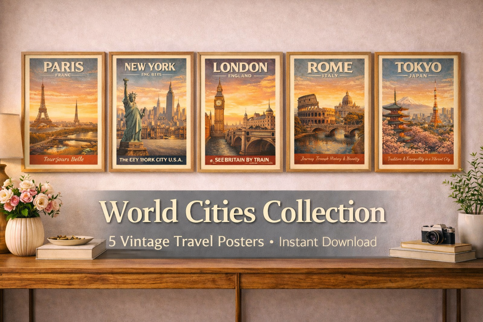 World Cities Posters - Digital Downloads Collection