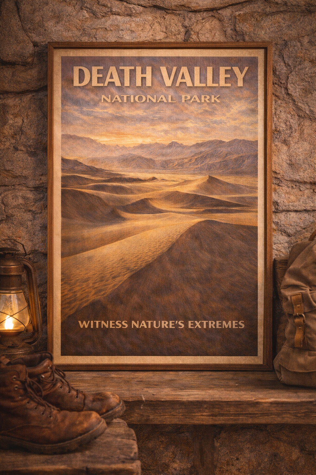 Death Valley National Park Wall Art Printable | Vintage Death Valley Travel Poster | Desert National Parks Art | Instant Download