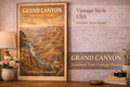 Grand Canyon Vintage Travel Poster | National Park Art (Digital Download)